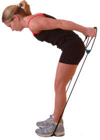 Resistance band tricep muscle exercises