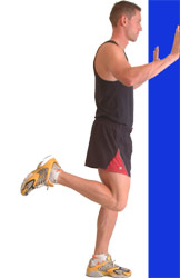 keep your knees together - slowly lift the heel upwards