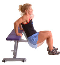 pulsing tricep dips