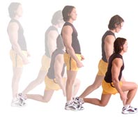 rear lunge walk