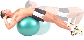 swiss ball hamstring exercise