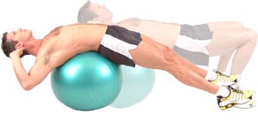 swiss ball hamstring exercise