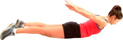 smoothly lift your upper body whilst extending your hands back