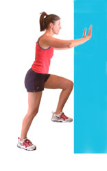 wall squat thrusts